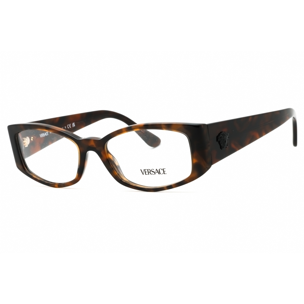 NWT Versace VE3343 Havana Oval 52mm Eyeglasses